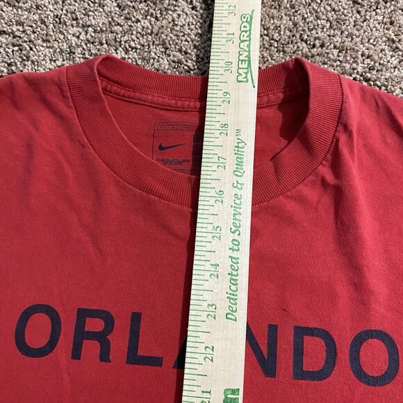Nike T Shirt Men’s XL Red Orlando Center Check Swoosh Athletic Sporty - Picture 6 of 6
